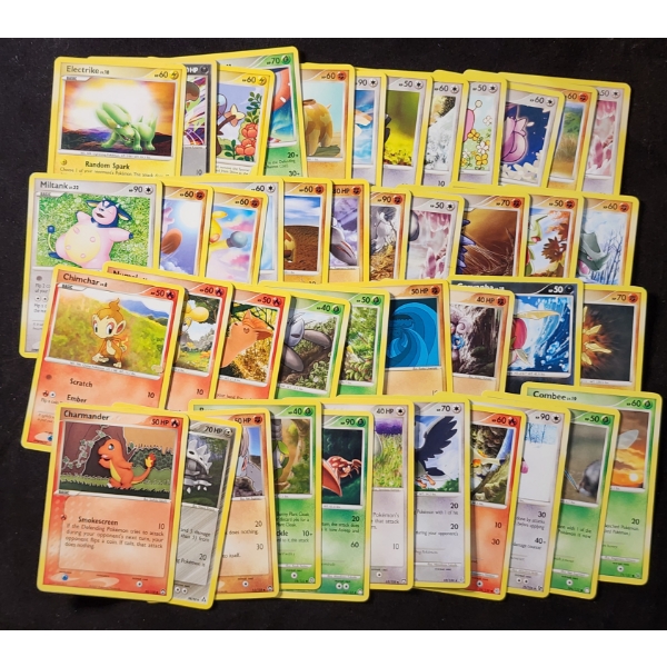 Large Lot of Over 40 Assorted Vintage Pokemon Trading Cards ~ Many Sought After Names & Unique Arts