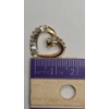 Image 3 : 10K Yellow Gold Heart Shaped Pendant With White Baguette Shaped Stones - Weight: 1.5g