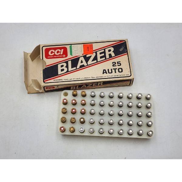 Partially Full Box of CCI Blazer 25 Auto Ammunition