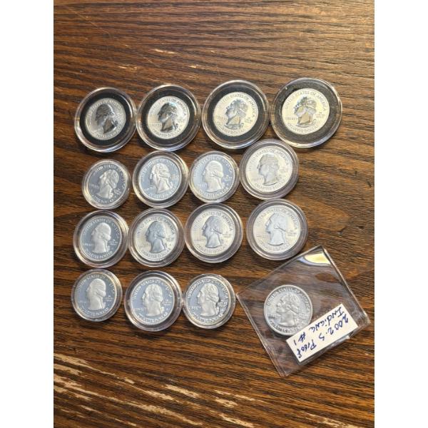 90% Silver - 2009-S Quarters - Struck by the U.S. Mint - FV $4.00 
