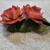 Image 2 : Vintage Fabar Capodimonte Porcelain Rose Sculpture