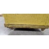Image 7 : Very Pretty Vintage 20''x26''x36'' Yellow Painted Trunk On Wheels 