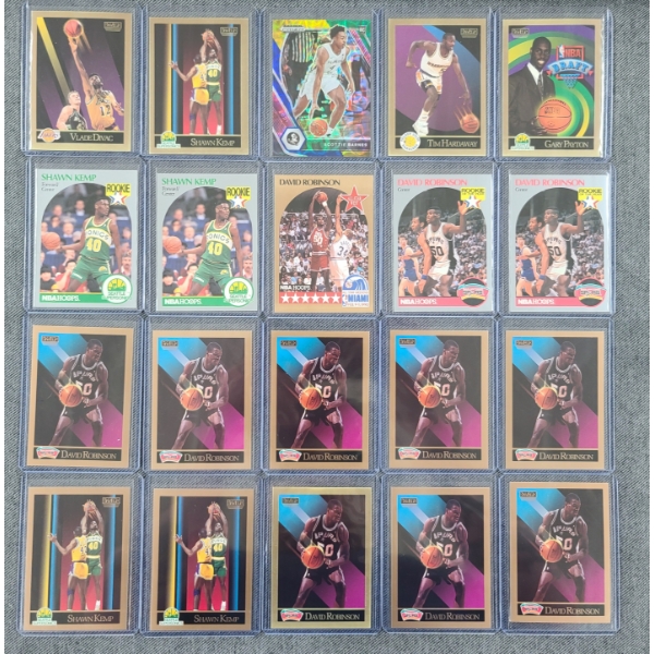 20 Assorted Basketball Trading Cards Ft. David Robinson & Shawn Kemp - 1990's & 2021 Scottie Barnes