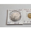 Image 2 : 3 Foreign Coins: 1922-A Germany 3 Mark, 1937-A Nazi Germany 5 Pfenning, 1940 Russia Kopek 