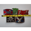 Image 3 : Lot of 5 Assorted Belt Buckles in Great Condition: FOX, Monster, Confederate Flag, Skull