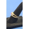 Image 2 : Women's 14K Gold Ring With Multi-Colored Stones - Size: 6 - Weight: 4g