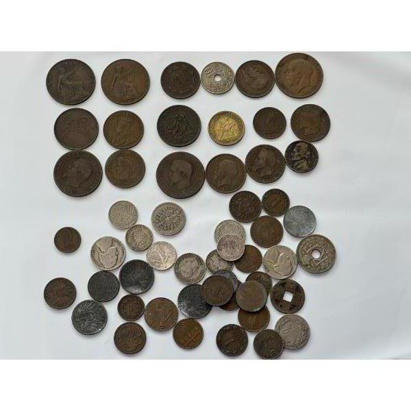 Unique Lot Of Foreign Coins -54 Coins In Collection - Good Condition