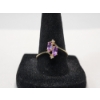 Image 1 : Stunning 10K Gold Ring with Two Marquise Amethyst Colored Stones - Size 8.5 - TW: 1.5g