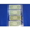 Image 4 : Lot of 4 U.S. 1957 & 1957-B Blue Seal $1 Silver Certificates