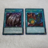 Image 2 : Two Assorted Holo Magic Yu-Gi-Oh Trading Cards ~ Includes Polymerization!