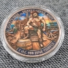Image 4 : Scurvy-Free... Heavily Swole, Ahoy ~ 1 Troy Ounce .999 Fine Copper Round Colorized & in Capsule 