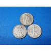 Image 1 : x3 90% Silver Walking Liberty Half Dollars: 1943, 1946, 1944 FV: $1.50