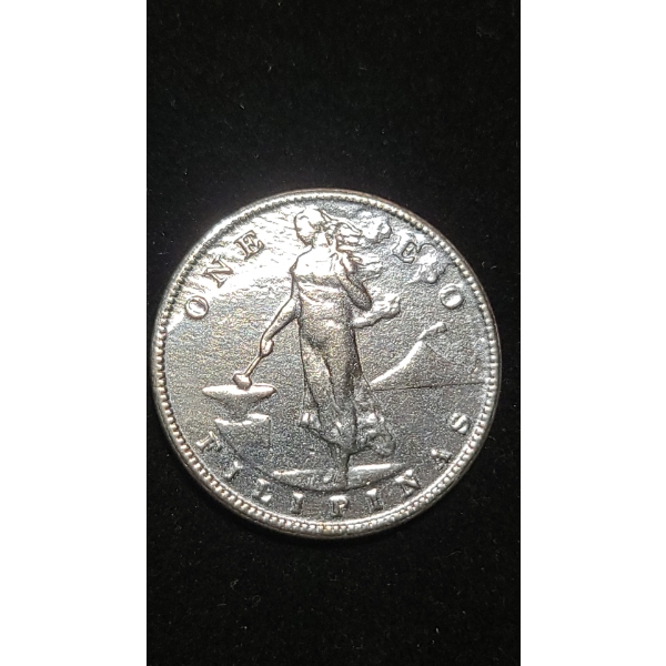 1907 S Philippines 80% Silver 1 Peso Under U.S. Administration - ASW Per Coin: 0.5144 oz