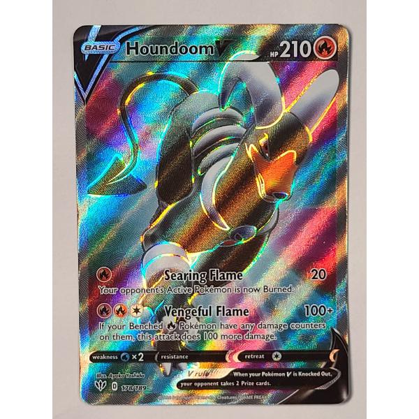 Houndoom V (178/189) Full Art Ultra Holo Rare Pokémon Card 