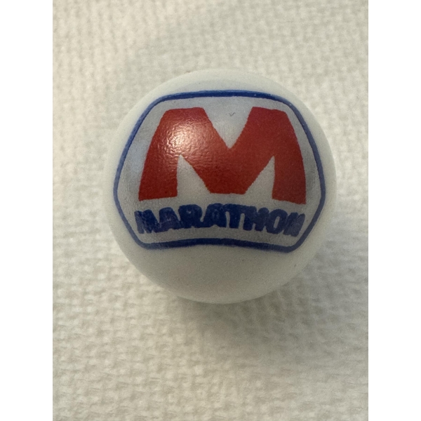 Vintage Marathon Oil One Inch Advertising Shooter Marble - Mint Condition