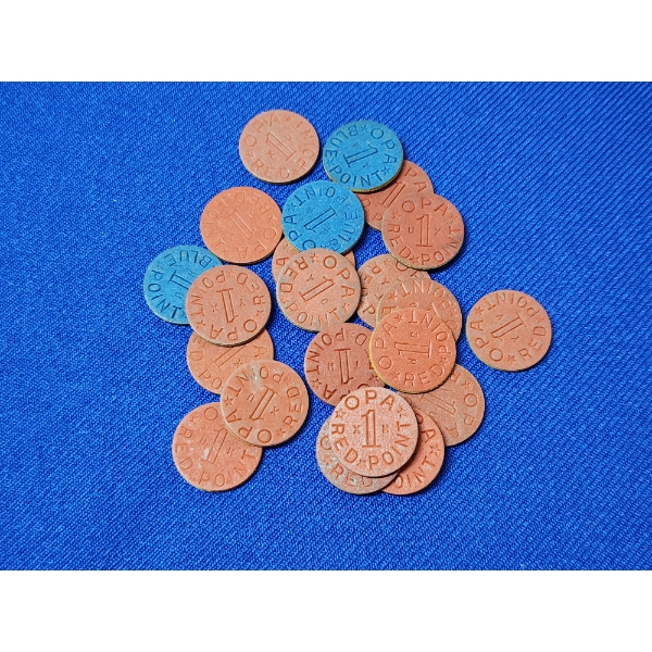 x22 Assorted World War II Ration Tokens