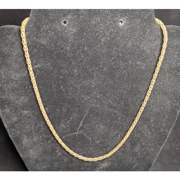 18K Gold Medium Round Necklace - Weight: 13.9g