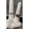 Image 1 : (2) Sterling Silver Rings - Flower With Beautiful Stones & Heart Infinity With Small White Stones