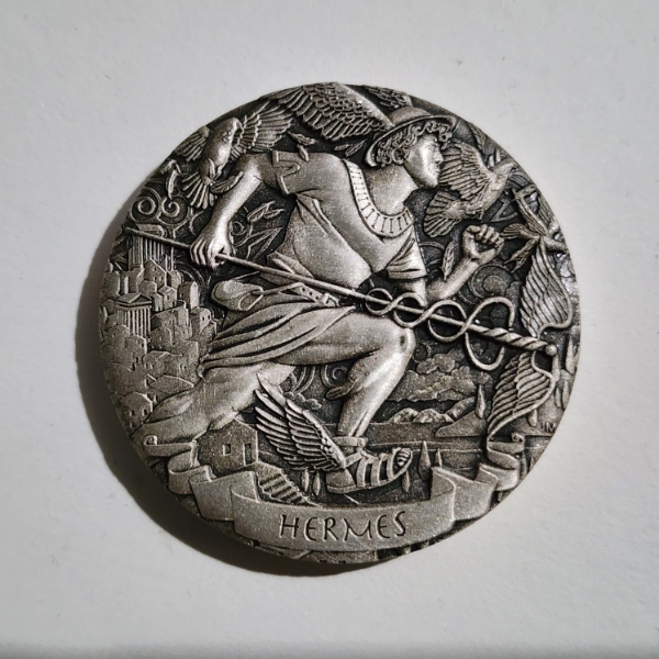 Perth Mint 2017 Gods of Olympus Hermes 2 Oz .999 Fine Silver High Relief Coin FROM 12 COIN SET!