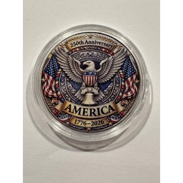 Limited Edition United States 250th Anniversary Commemorative Coin - Mint Condition In Capsule