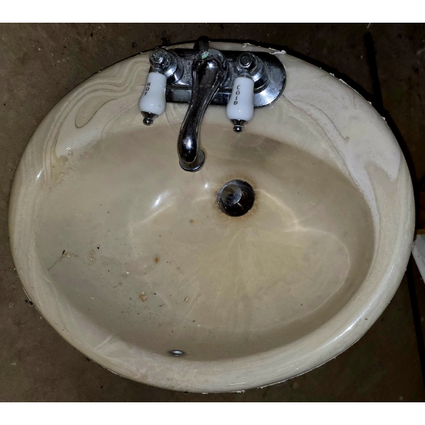 Bathroom Sink - Needs New Faucet and Drain
