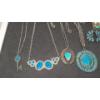 Image 2 : Assorted Costume Jewelry With Blue Stones Including Necklaces, Clip-On Earrings & More