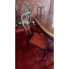 Image 2 : Extremely Fine High End Solid Wood Oval / Round Dining Room Table & 6 Chairs 84" Long W Ex Leave