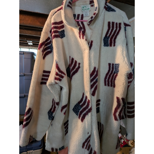 2-3X Warm, Almost New Jackets. Including Plush, Faux Fur, Black Jean, & Terrier Cardigan