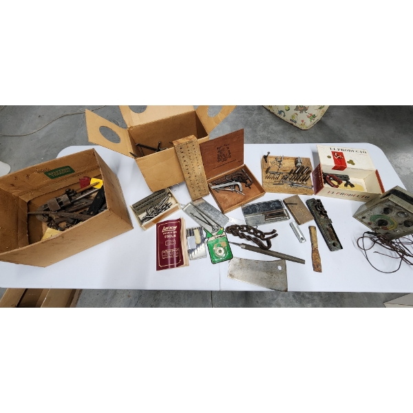 Lot of Assorted Tools, Parts, Bits, Vintage Condenser Tester, & More - See Photos!