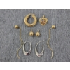 Image 1 : 14K Gold Earring Assortment Ft. Three Sets, A Loose Earring & A Pendant ~ Total Weight 5 Grams