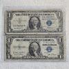 Image 1 : Two Vintage United States One-Dollar Silver Certificates FV: $2.00