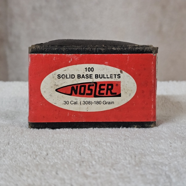 Vintage Nosler Ballistic Tip .30 Caliber .308 180 Grain Component Reloading Projectiles (Box of 100)