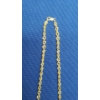 Image 2 : 14K Yellow Gold Twisted Rope Necklace (Damaged) - Weight: 4.7g