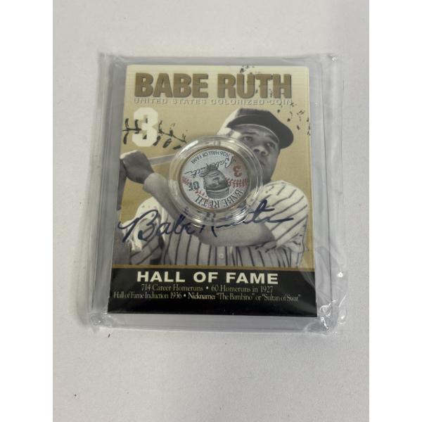 Babe Ruth U.S. Colorized Coin - Officially Authorized - Certificate of Authenticity - Hall of Fame 