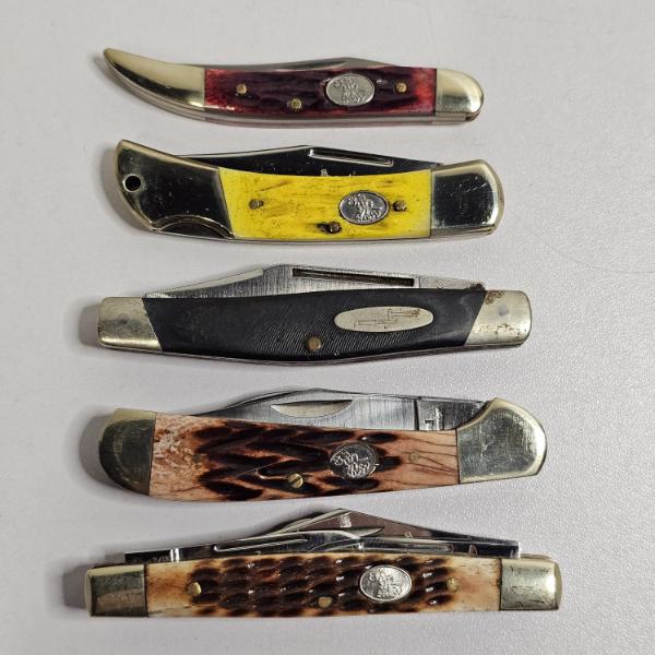 Five Distinct Traditional Folding Pocket Knives - Great for Collectors or Daily Use!!!