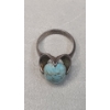Image 4 : Sterling Silver Southwestern Style Cuff Bracelet & Rings With Turquoise - Total Weight: 26.3g