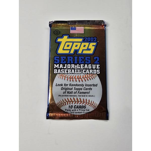 UNOPENED Topps 2002 Series 2 Major League Baseball Cards Pack (10 Cards)