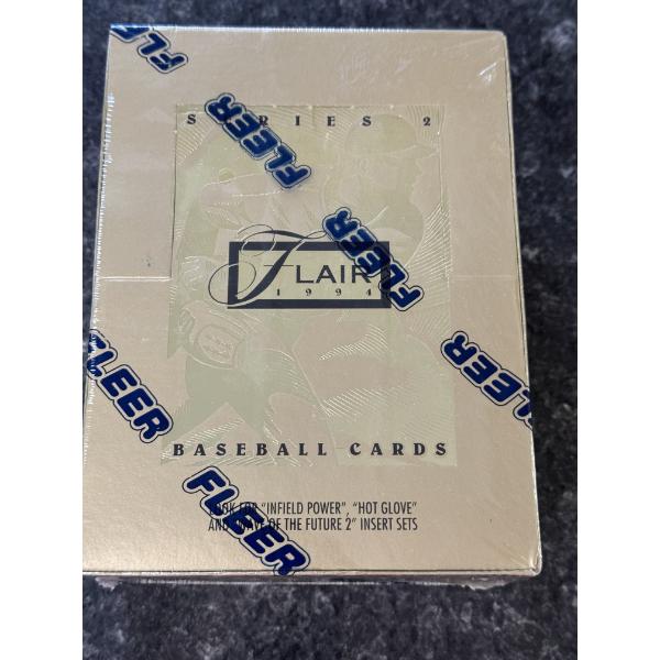 1994 Unopened Flair Series 2 MLB Baseball Wax Box - 36 Packs - Factory Sealed - Mint Condition