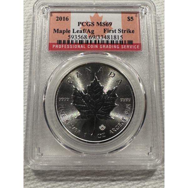 2016 Maple Leaf .9999 First Strike Silver Troy Ounce - PCGS MS69