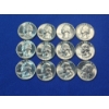 Image 1 : x12 1958 Brilliant Uncirculated Washington Quarters - 90% Silver - FV:$3.00 