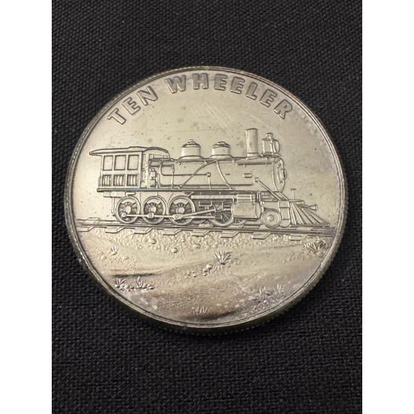Vintage Ten Wheeler Locomotive Train .999 One Troy Ounce Fine Silver Coin - Mint Condition