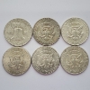 Image 4 : Six Assorted Years 90% Silver Half Dollars (5 Kennedy, 1 Franklin) FV: $3.00
