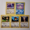 Image 1 : Five Assorted Vintage Pokemon Trading Cards Ft. Three Neo Genesis 1ST EDITION & Two Rares ~ NM