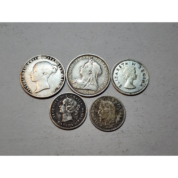 Assorted Foreign Silver Coins - See Description! 