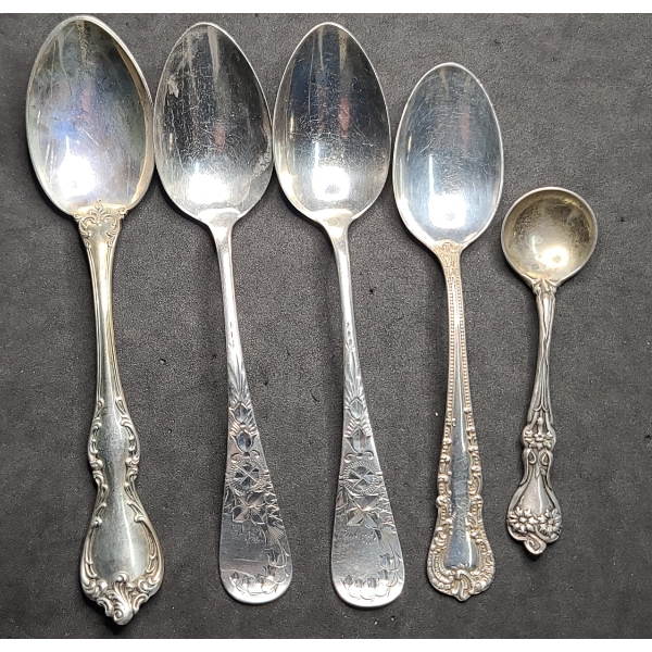 (5) Pcs Of Sterling Silverware - Total Weight: 107.7g