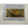Image 2 : 	1 Bitcoin .999999 24K Gold Back - Mint Condition - Large Bill In Protective Holder