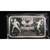 Image 1 : Vintage 1973 J.S Love & Associates Co. Tennis Centennial 1 oz .999 Fine Silver Art Bar-10,000 Minted