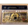 Image 3 :  3 Pc Set Pure 24k .999 Gold Foil US Historic Large Note 1896 Educational Currency Replicas - Mint