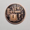 Image 2 : Colorized Bitcoin Design 1 AVDP oz .999 Fine Copper Round 