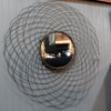 Image 1 : MCM Intertwined Spiral Wire Mirror - Art Deco 36" Overall - 14" Mirror - Ex Condition